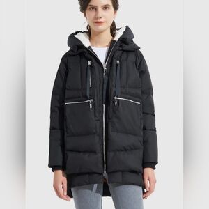 OROLAY 092 Classics Women's Thickened Down Jacket Black Women's Size 2XL